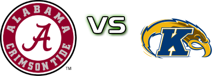 Alabama Crimson Tide - Kent State Golden Flashes head to head game preview and prediction