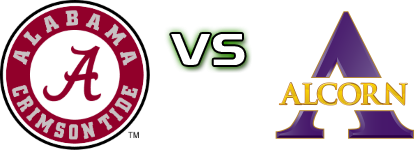 Alabama Crimson Tide - Alcorn State Braves head to head game preview and prediction