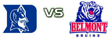 Duke Blue Devils - Belmont Bruins head to head game preview and prediction