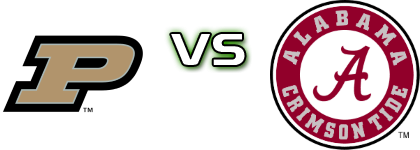 Purdue Boilermakers - Alabama Crimson Tide head to head game preview and prediction