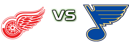 Detroit Red Wings - St. Louis Blues head to head game preview and prediction