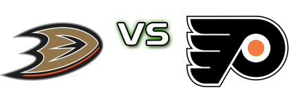 Anaheim Ducks - Philadelphia Flyers head to head game preview and prediction