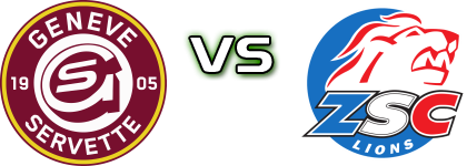 Genève-Servette HC - ZSC Lions head to head game preview and prediction