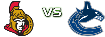 Ottawa Senators - Vancouver Canucks head to head game preview and prediction