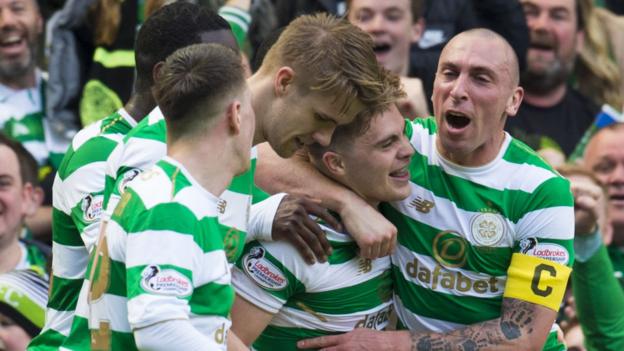 Celtic on the brink of achieving Scottish title (2-0)