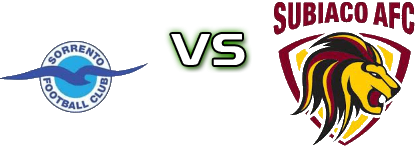 Sorrento FC - Subiaco AFC Estatísticas e detalhes do jogo