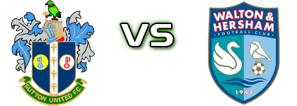 Sutton - Walton & Hersham head to head game preview and prediction