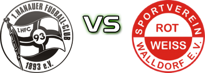 1. Hanauer FC 93 - SV Rot-Weiss Walldorf детайли и статистика 1. Hanauer FC 93 - SV Rot-Weiss Walldorf детайли и статистика