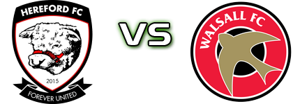 Hereford - Walsall Estatísticas e detalhes do jogo