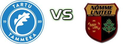 Tartu JK Tammeka U19 - FC Nomme United U19 Detalji meca I statistika. Tartu JK Tammeka U19 - FC Nomme United U19 Detalji meca I statistika.