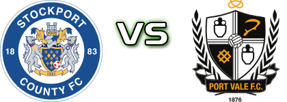Stockport - Port Vale Statistiche e dettagli partita