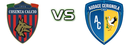 Cosenza - Cerignola детайли и статистика