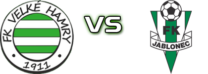 Velke Hamry - FK Jablonec B Spiel Prognosen und Statistiken