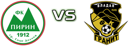 Pirin Gotse Delchev - Granit Vladaya head to head game preview and prediction