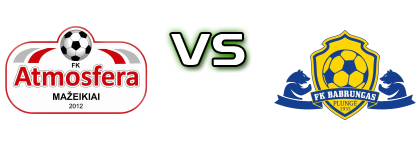 Atmosfera Mažeikiai - FK Babrungas Plungė Spiel Prognosen und Statistiken Atmosfera Mažeikiai - FK Babrungas Plungė Spiel Prognosen und Statistiken