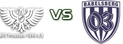 Preussen Berlin - SV Babelsberg 03 Estatísticas e detalhes do jogo