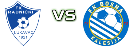 Radnički - Bosna Kalesija Spiel Prognosen und Statistiken Radnički - Bosna Kalesija Spiel Prognosen und Statistiken