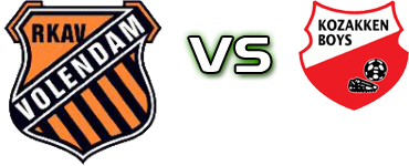RKAV Volendam - Kozakken Boys head to head game preview and prediction