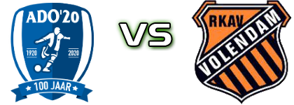 ADO '20 - RKAV Volendam head to head game preview and prediction