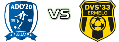 ADO '20 - DVS'33 Ermelo Spiel Prognosen und Statistiken ADO '20 - DVS'33 Ermelo Spiel Prognosen und Statistiken
