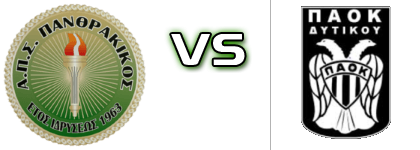 Panthrakikos - PAOK Dytikou Spiel Prognosen und Statistiken