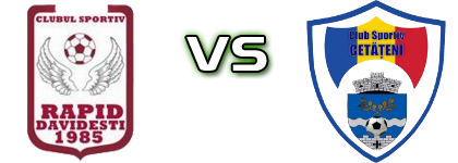 Rapid Davidesti - AFCS Cetateni head to head game preview and prediction