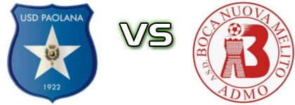 Paolana 1922 - Boca Nuova Melito Admo head to head game preview and prediction