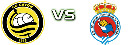 CD Cayon - Gimnástica Torrelavega Estatísticas e detalhes do jogo