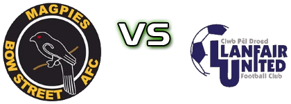 Bow Street - Llanfair Utd детайли и статистика