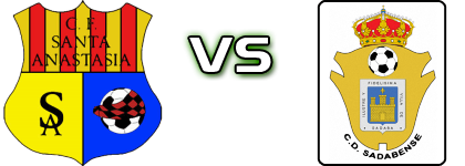 CF Santa Anastasia - Sadabense Detalles y estadisticas CF Santa Anastasia - Sadabense Detalles y estadisticas