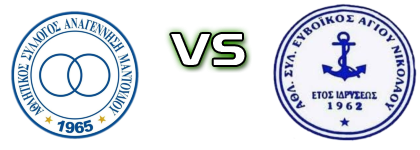 Anagennisi Mantoudiou - Evoikos Agiou Nikolaou Statistiche e dettagli partita