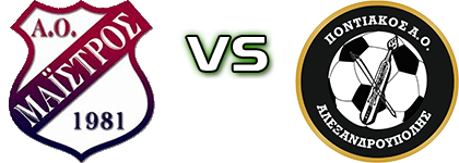Maistros - Pontiakos Alexandroupolis Spiel Prognosen und Statistiken