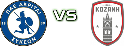Akrites Sikaion - Kozani Statistiche e dettagli partita