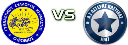 G.S. Foivos Kremastis - Asteras (P) head to head game preview and prediction