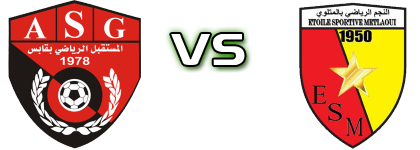 Gabès - Métlaoui Estatísticas e detalhes do jogo