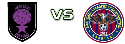 Anapodos Chalkidas - Agioi Anargyroi head to head game preview and prediction