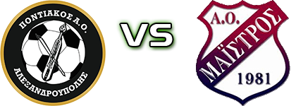 Pontiakos Alexandroupolis - Maistros детайли и статистика