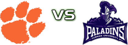 Clemson Tigers - Furman Paladins head to head game preview and prediction