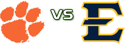 Clemson Tigers - Etsu Buccaneers head to head game preview and prediction