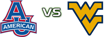 American University Eagles - West Virginia Mountaineers head to head game preview and prediction