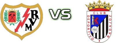 Rayo Vallecano - CD Badajoz Detalji meca I statistika.