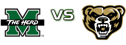 Marshall Thundering Herd - Oakland Golden Grizzlies head to head game preview and prediction
