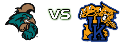 Coastal Carolina Chanticleers - Kentucky Wildcats head to head game preview and prediction