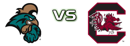 Coastal Carolina Chanticleers - South Carolina Gamecocks Statistiche e dettagli partita