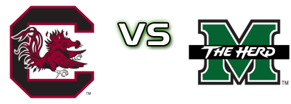 South Carolina Gamecocks - Marshall Thundering Herd head to head game preview and prediction