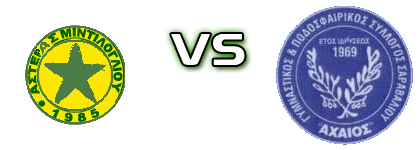 Asteras Mintilogliou - Achaios Saravaliou Spiel Prognosen und Statistiken