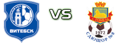 Vitebsk - FK Gomel детайли и статистика Vitebsk - FK Gomel детайли и статистика