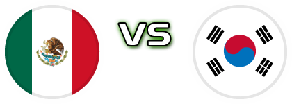 Mexico - South Korea Spiel Prognosen und Statistiken Mexico - South Korea Spiel Prognosen und Statistiken