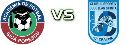 Ac. Gica Popescu - CSJ Stiinta U Craiova U19 head to head game preview and prediction