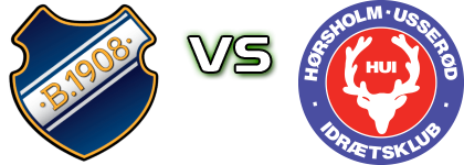 B 1908 - Hørsholm-Usserød IK head to head game preview and prediction